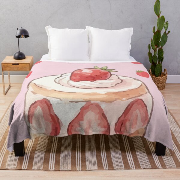Item preview, Japanese Strawberry Shortcake Bakery Illustration designed and sold by Cozy Moss Studio.