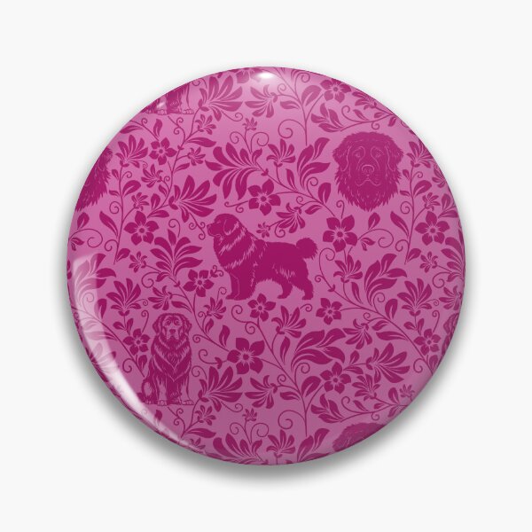 Item preview, Newfoundland Floral Pattern | Elegant Botanical Dog Design Pink designed and sold by WildLakePatterns.