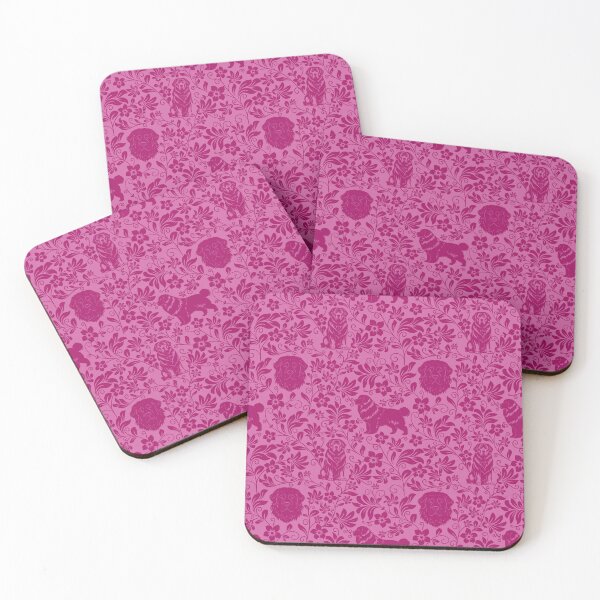 Item preview, Newfoundland Floral Pattern | Elegant Botanical Dog Design Pink designed and sold by WildLakePatterns.