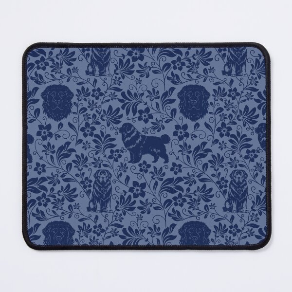 Item preview, Newfoundland Floral Pattern | Elegant Botanical Dog Design Blue designed and sold by WildLakePatterns.