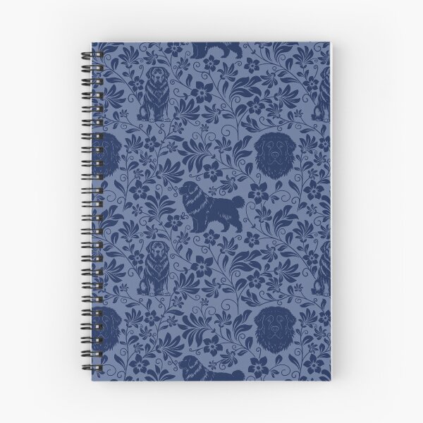 Item preview, Newfoundland Floral Pattern | Elegant Botanical Dog Design Blue designed and sold by WildLakePatterns.