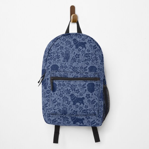 Item preview, Newfoundland Floral Pattern | Elegant Botanical Dog Design Blue designed and sold by WildLakePatterns.