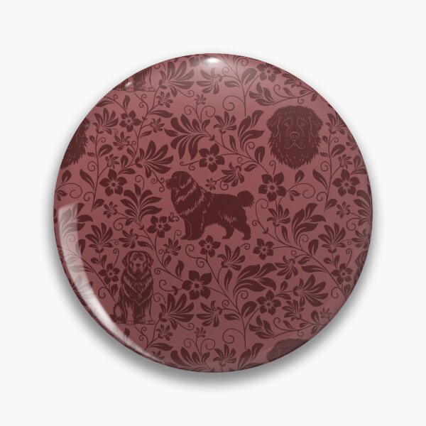 Item preview, Newfoundland Floral Pattern | Elegant Botanical Dog Design Red designed and sold by WildLakePatterns.