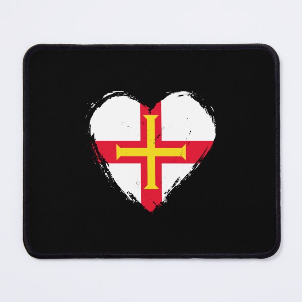 Item preview, Distressed Guernsey Flag Heart GG designed and sold by shitpostee.