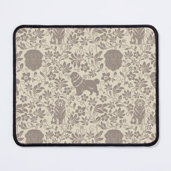 Item preview, Newfoundland Floral Pattern | Elegant Botanical Dog Design Sepia designed and sold by WildLakePatterns.