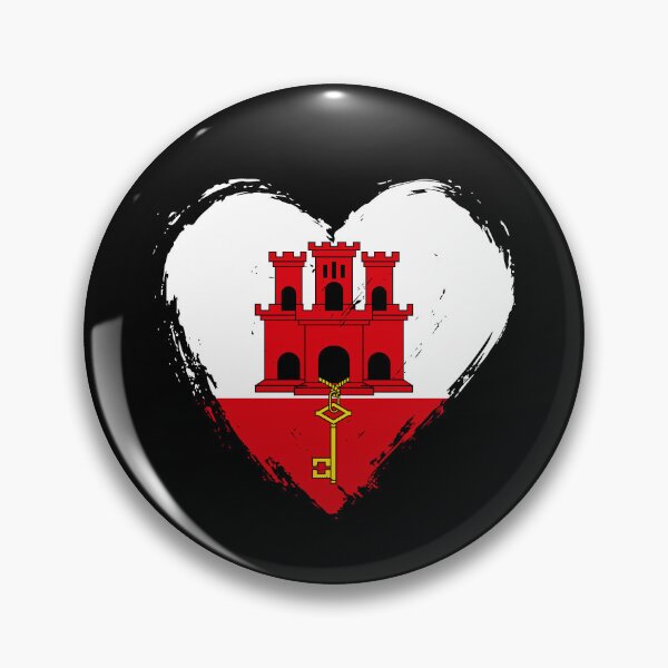 Item preview, Distressed Gibraltar Flag Heart GI designed and sold by shitpostee.