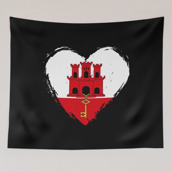 Item preview, Distressed Gibraltar Flag Heart GI designed and sold by shitpostee.