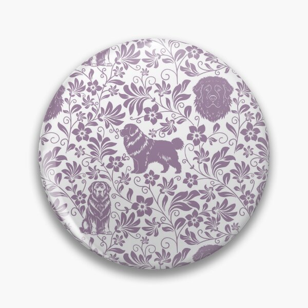 Item preview, Newfoundland Floral Pattern | Elegant Botanical Dog Design Lavender designed and sold by WildLakePatterns.
