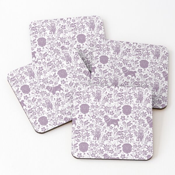 Item preview, Newfoundland Floral Pattern | Elegant Botanical Dog Design Lavender designed and sold by WildLakePatterns.