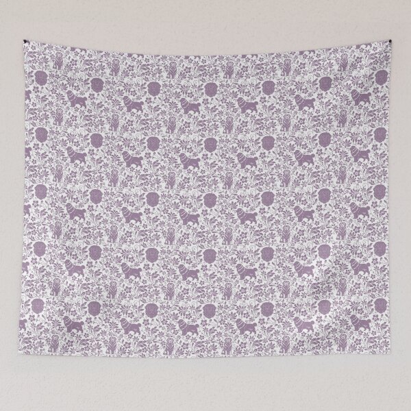 Item preview, Newfoundland Floral Pattern | Elegant Botanical Dog Design Lavender designed and sold by WildLakePatterns.