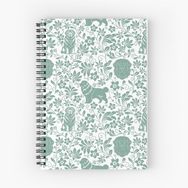 Item preview, Newfoundland Floral Pattern | Elegant Botanical Dog Design Green designed and sold by WildLakePatterns.