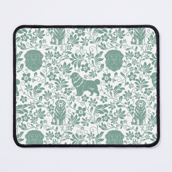 Item preview, Newfoundland Floral Pattern | Elegant Botanical Dog Design Green designed and sold by WildLakePatterns.
