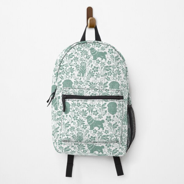 Item preview, Newfoundland Floral Pattern | Elegant Botanical Dog Design Green designed and sold by WildLakePatterns.