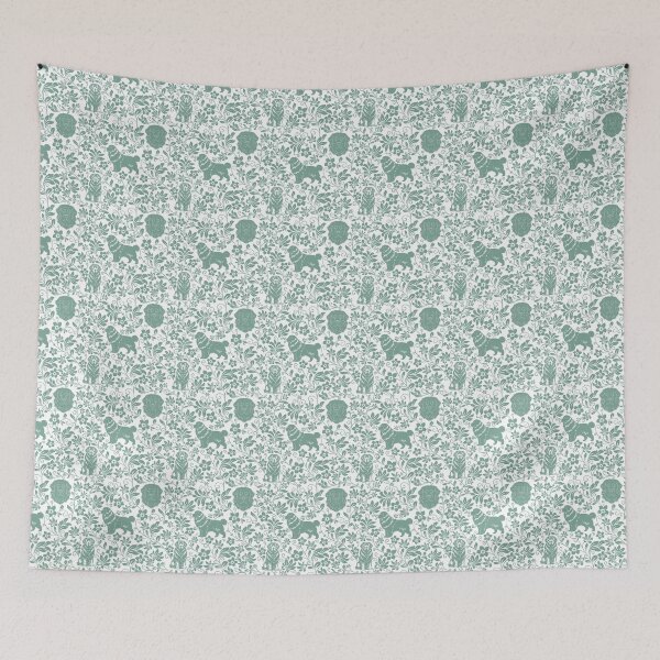 Item preview, Newfoundland Floral Pattern | Elegant Botanical Dog Design Green designed and sold by WildLakePatterns.