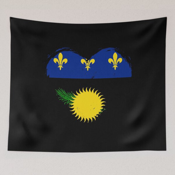 Item preview, Distressed Guadeloupe Flag Heart GP designed and sold by shitpostee.