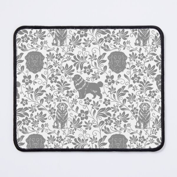 Item preview, Newfoundland Floral Pattern | Elegant Botanical Dog Design Grey designed and sold by WildLakePatterns.