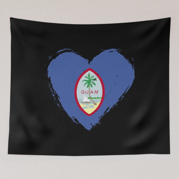 Item preview, Distressed Guam Flag Heart GU designed and sold by shitpostee.