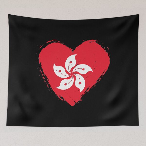 Item preview, Distressed Hong Kong Flag Heart HK designed and sold by shitpostee.