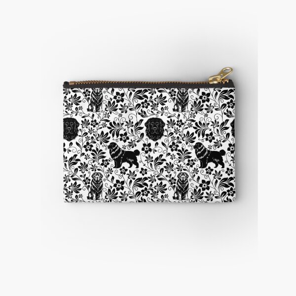 Item preview, Newfoundland Floral Pattern | Elegant Botanical Dog Design Black designed and sold by WildLakePatterns.