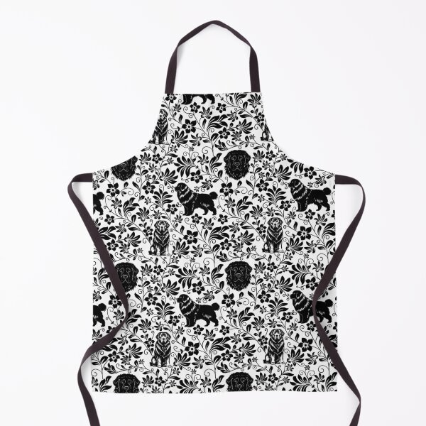 Item preview, Newfoundland Floral Pattern | Elegant Botanical Dog Design Black designed and sold by WildLakePatterns.