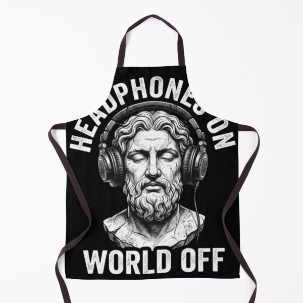 Item preview, Headphones On World Off Gym - Stoic Greek Statue Meme designed and sold by OLLI_STORE.