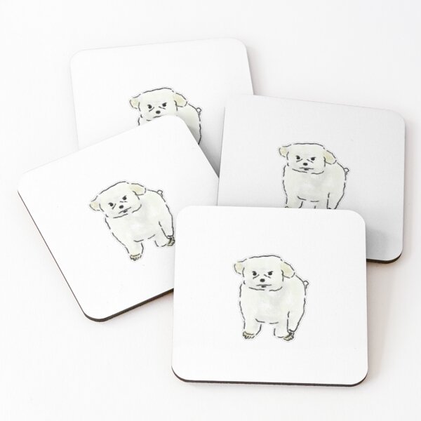 Item preview, Angry White Dog Angry Face Cute Illustration designed and sold by raun.draw.
