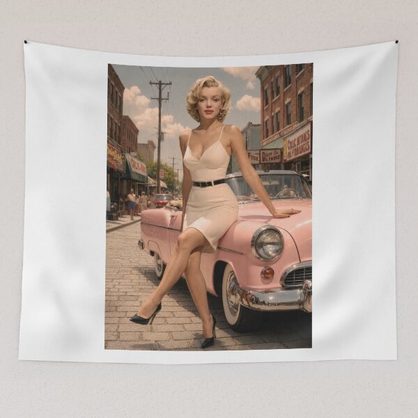 Item preview, Marilyn Monroe Pink Car designed and sold by ItalianPopArtStore.