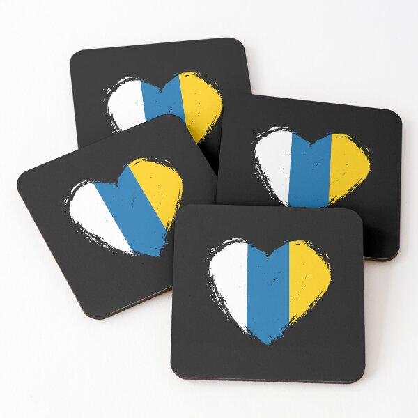 Item preview, Distressed Canary Islands Flag Heart IC designed and sold by shitpostee.