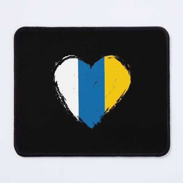 Item preview, Distressed Canary Islands Flag Heart IC designed and sold by shitpostee.