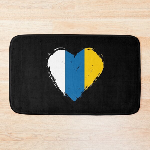 Item preview, Distressed Canary Islands Flag Heart IC designed and sold by shitpostee.