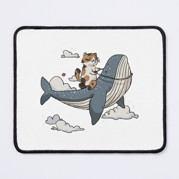 Item preview, Flying On A Whale Cute Space Cat Cosmic Dreamcore Graphic designed and sold by Lycheelich.