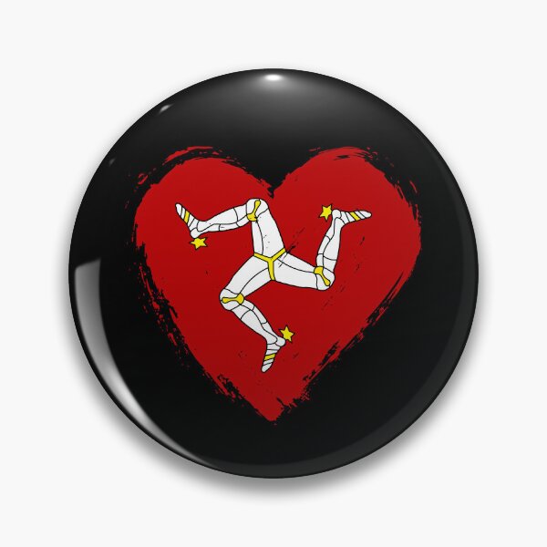 Item preview, Distressed Isle Of Man Flag Heart IM designed and sold by shitpostee.
