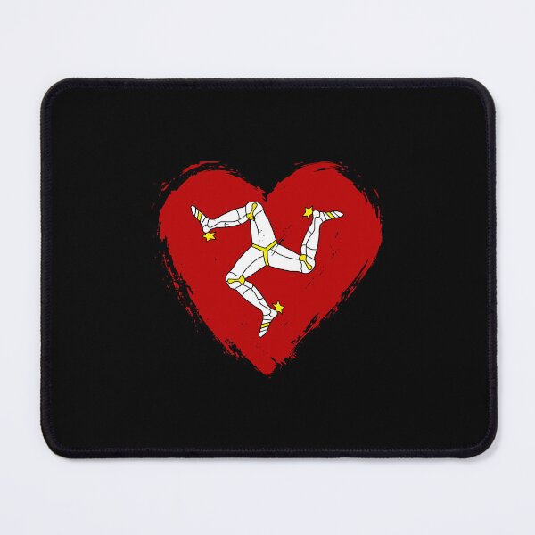 Item preview, Distressed Isle Of Man Flag Heart IM designed and sold by shitpostee.