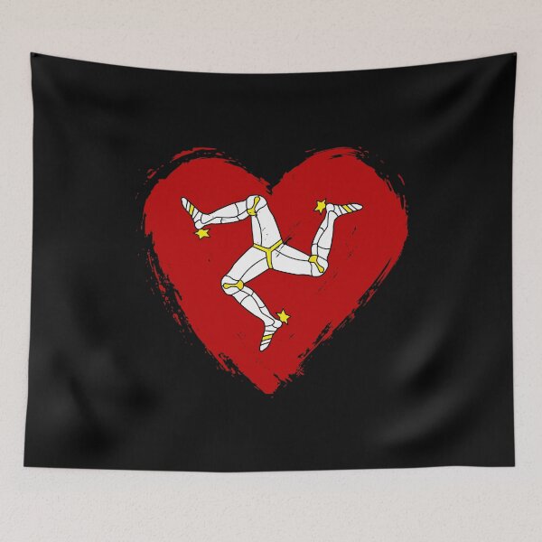 Item preview, Distressed Isle Of Man Flag Heart IM designed and sold by shitpostee.