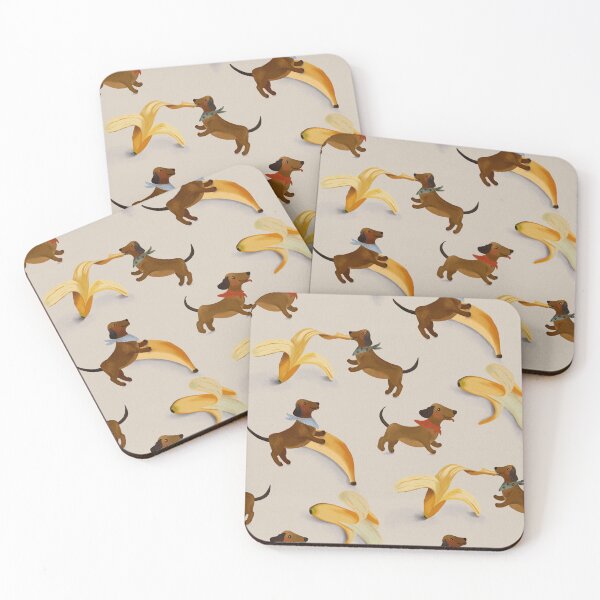 Item preview, Going Bananas Dachshund Puppies — Kids Room Print designed and sold by Catherine Wallace Art.