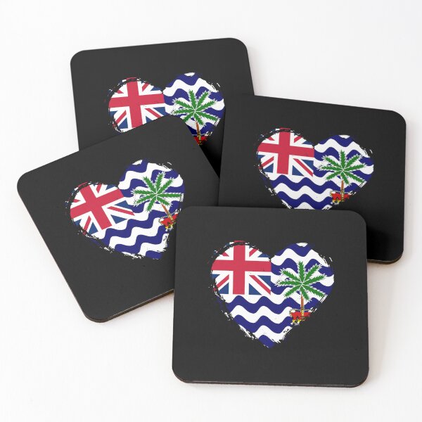 Item preview, Distressed British Indian Ocean Territory Flag Heart IO designed and sold by shitpostee.