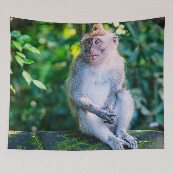 Item preview, Thoughtful Monkey Portrait Jungle Nature Wildlife Photography designed and sold by AuraInkSC.