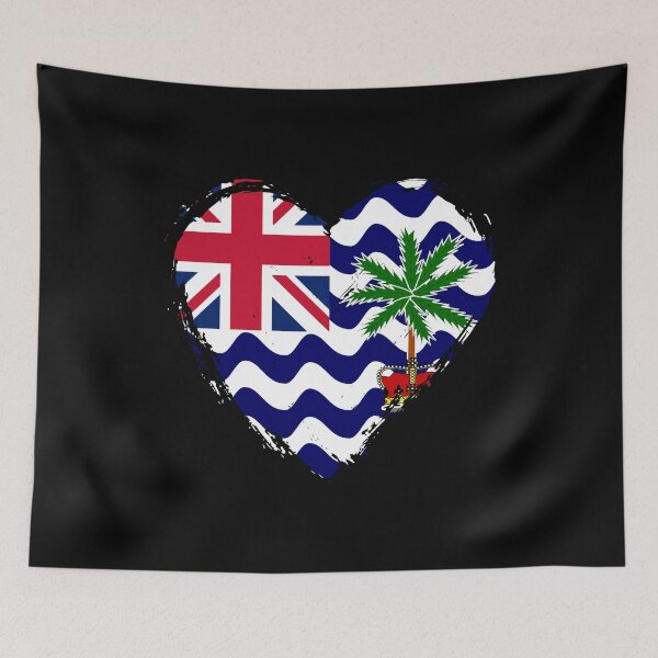 Item preview, Distressed British Indian Ocean Territory Flag Heart IO designed and sold by shitpostee.