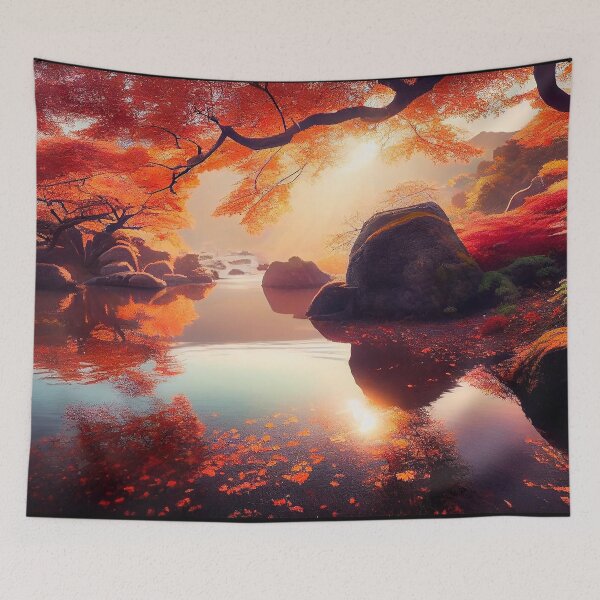 Item preview, Early Sunlight in Autumn Garden designed and sold by Sobucca.