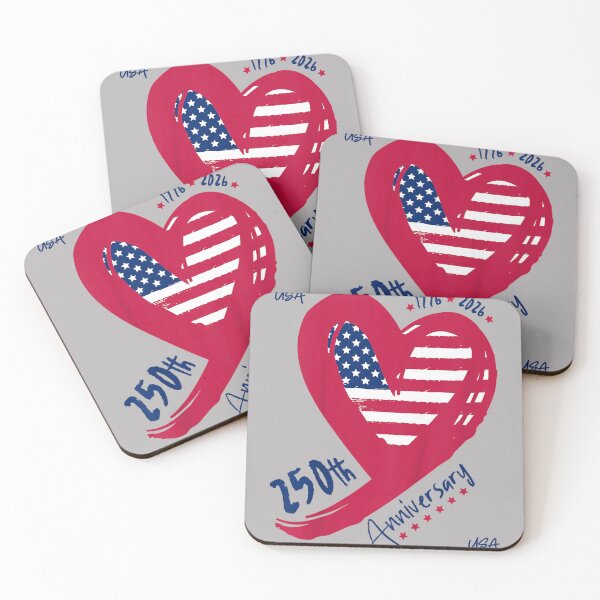 Item preview, 250th Anniversary America Patriotic Flag Heart 250 Years USA designed and sold by GreggRoss.