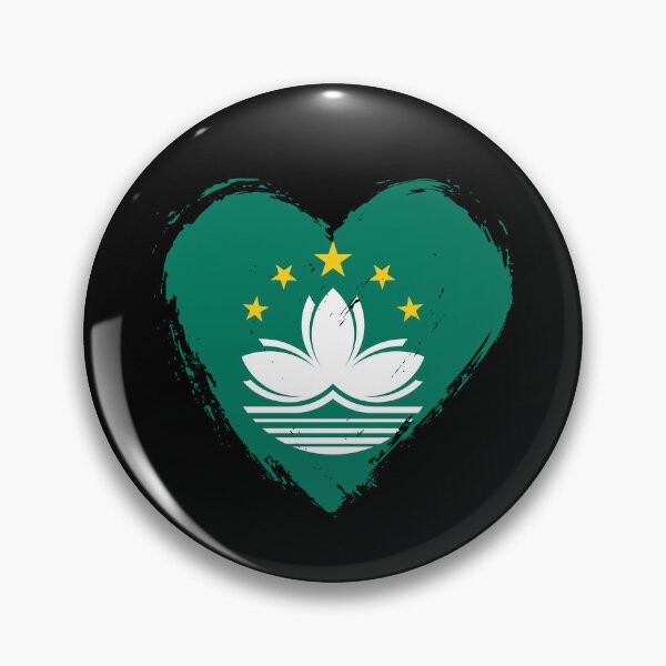 Item preview, Distressed Macau Flag Heart MO designed and sold by shitpostee.