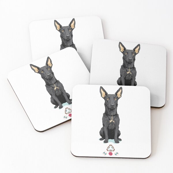 Item preview, Noble Black Dog with Ankh Symbol Collar - Egyptian Hound Art designed and sold by Whimsy Trail Co.