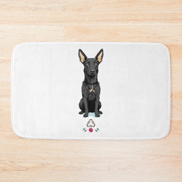 Item preview, Noble Black Dog with Ankh Symbol Collar - Egyptian Hound Art designed and sold by Whimsy Trail Co.