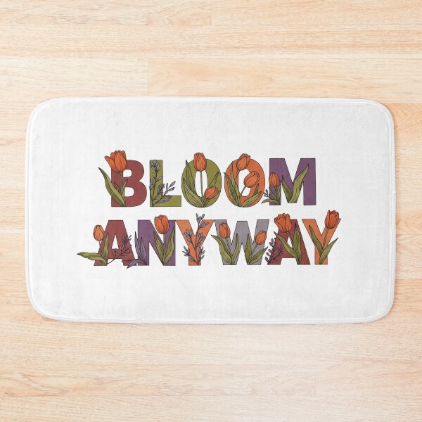 Item preview, Bloom Anyway – Vintage Tulip Floral Lettering Design designed and sold by Dzblack.