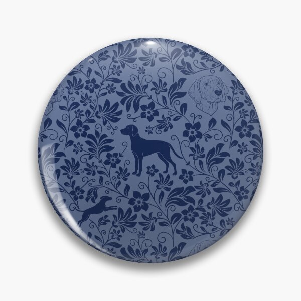 Item preview, Hungarian Vizsla Floral Pattern | Elegant Botanical Dog Design Blue designed and sold by WildLakePatterns.
