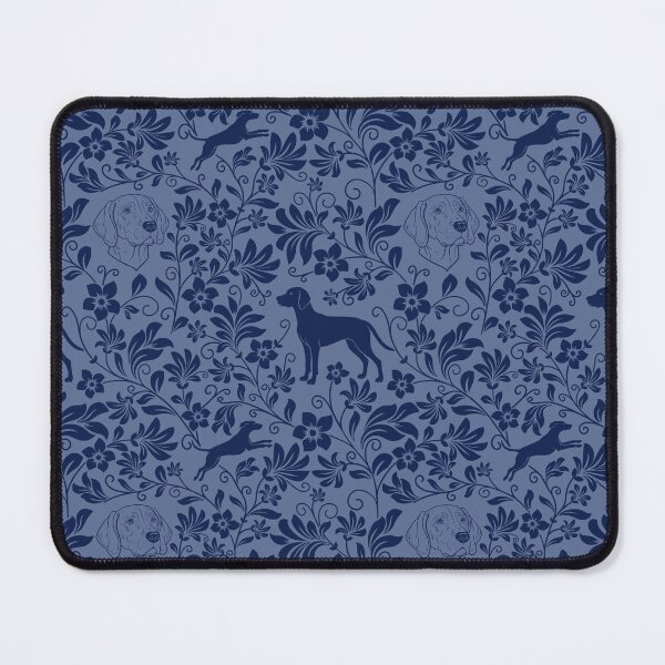 Item preview, Hungarian Vizsla Floral Pattern | Elegant Botanical Dog Design Blue designed and sold by WildLakePatterns.