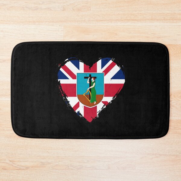 Item preview, Distressed Montserrat Flag Heart MS designed and sold by shitpostee.