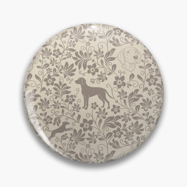 Item preview, Hungarian Vizsla Floral Pattern | Elegant Botanical Dog Design Sepia designed and sold by WildLakePatterns.