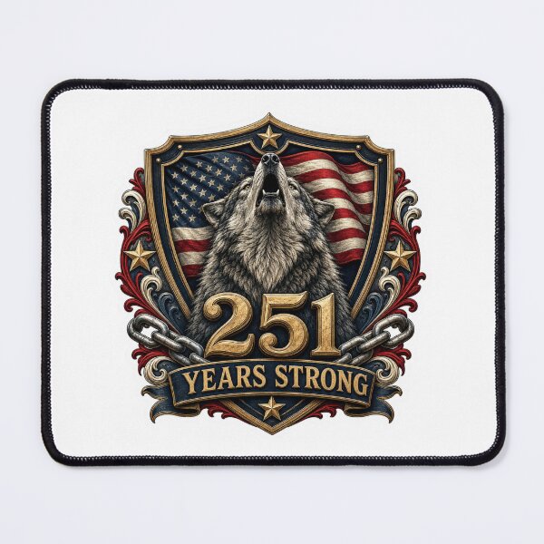 Item preview, 251st Anniversary of the USA - Patriotic Wolf – 251 Years of Strength designed and sold by Collins Design.
