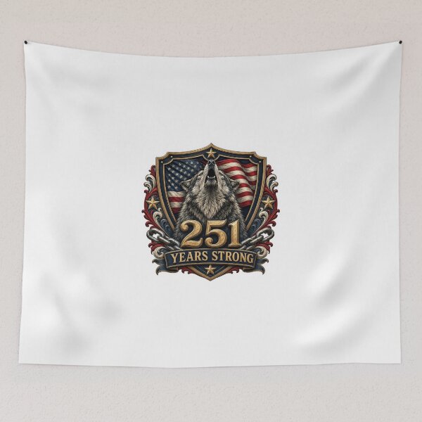 Item preview, 251st Anniversary of the USA - Patriotic Wolf – 251 Years of Strength designed and sold by Collins Design.